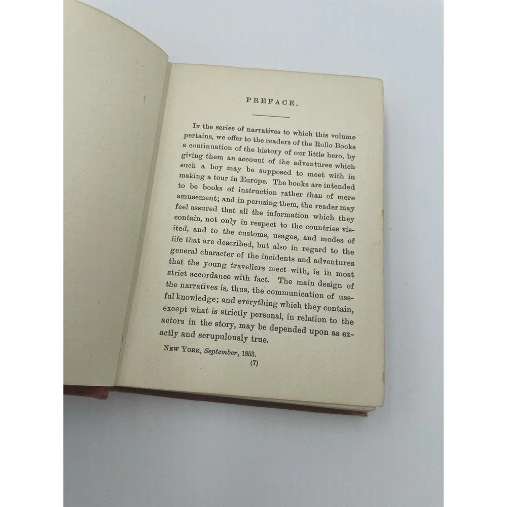 VTG/Antique Rollo on the Atlantic 1853 Hardcover Book‎
